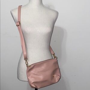 Versatile Pink Crossbody Bag with Adjustable Strap